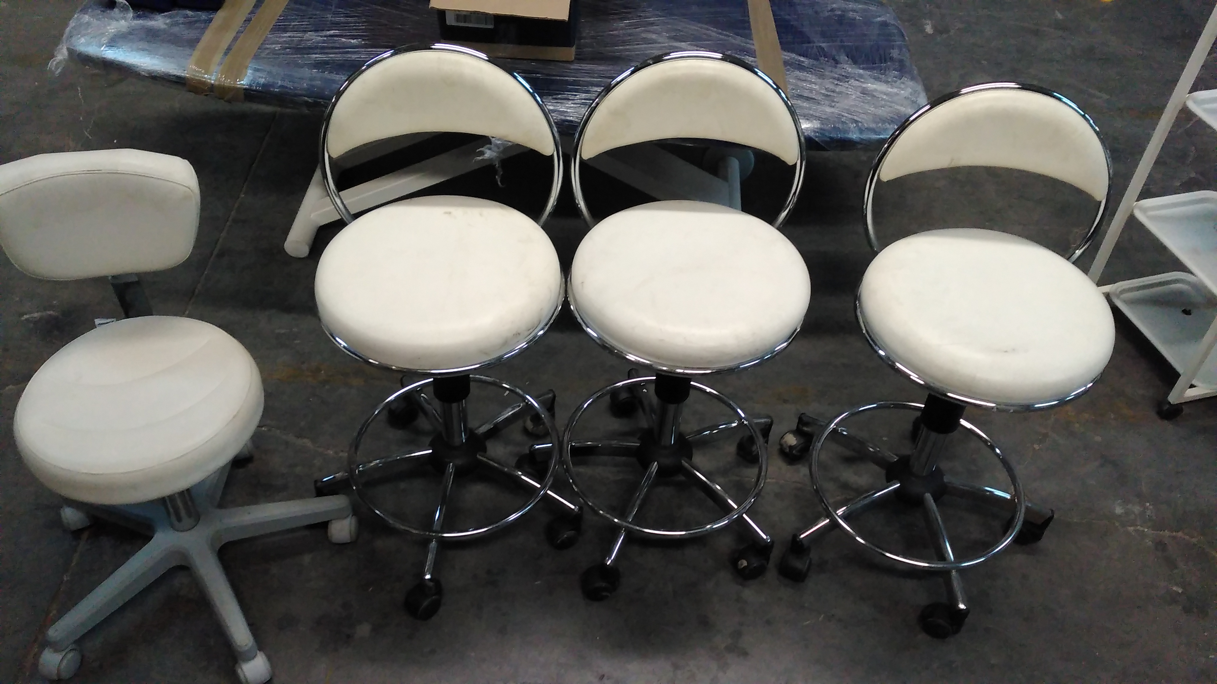 Off-White Swivel Chairs